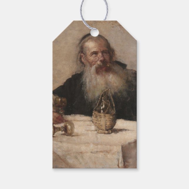 Jüdischer Mensch Trinkwein (von Olga Boznanska) Geschenkanhänger (Vorderseite)