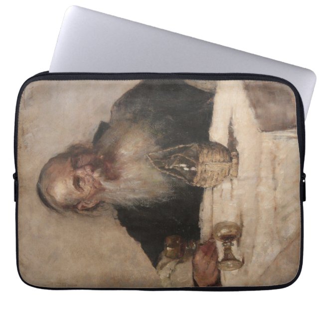 Jüdischer Mensch Trinkwein (von Olga Boznanska) Laptopschutzhülle (Vorderseite)