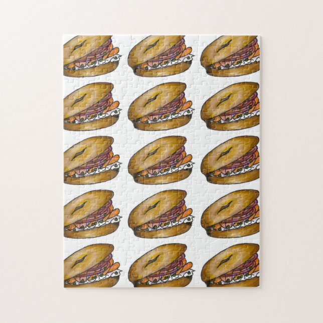 Jüdischer NYC Deli Bagel Capers Lox Creme Chee (Vertikal)