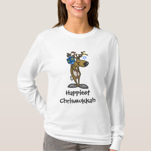 Jüdischer Ren Chrismukkah T - Shirt