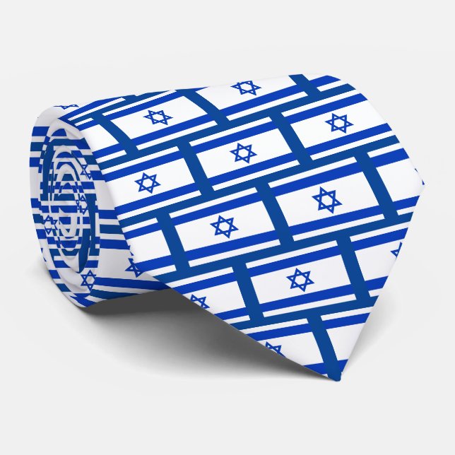 Jüdischer Staat der israelischen Flagge Krawatte (Gerollt)