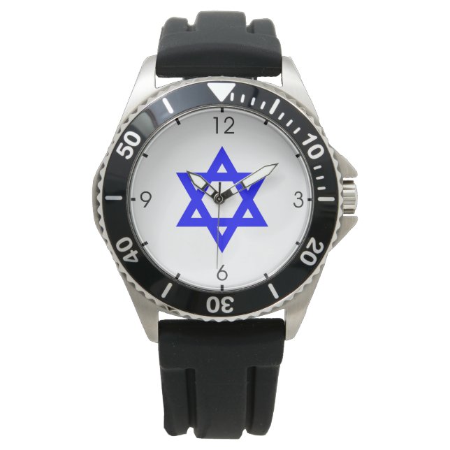 ✡︎ jüdischer Star von David Armbanduhr (Vorderseite)