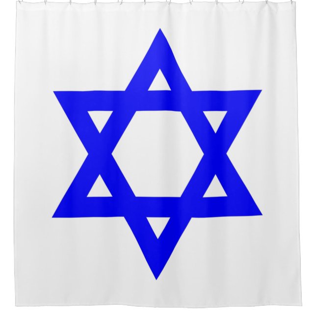 ✡︎ jüdischer Star von David Duschvorhang (Vorderseite)