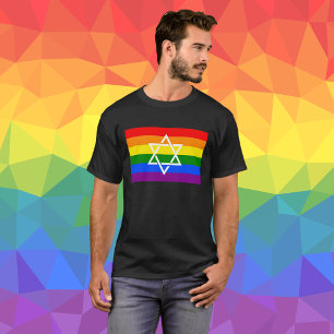 Jüdischer Stern von David Gay Praid Regenbogenflag T-Shirt