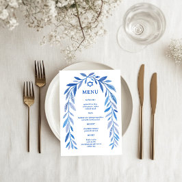 Jüdisches botanisches Ereignis Bar Bat Mitzvah Menükarte