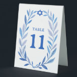 Jüdisches botanisches Ereignis Bar Bat Mitzvah Tischaufsteller<br><div class="desc">Perfektes Tischnummer-Zeichen für eine Fledermausmitzvah, Bar mitzvah oder andere jüdische Feier! Handgezeichnete, zarte Blättertramkunst für Sie! Vollständig anpassbar! Klicken Sie auf "Personalisieren" oben, um den Text zu bearbeiten. Klicken Sie auf "Bearbeiten mit dem Design-Tool", um die Schriftart, Farben und Platzierungen anzupassen und um Text zum hinteren Seitendesign hinzuzufügen, wenn Sie...</div>