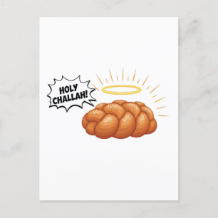 Jüdisches Brot der Heiligen Challah Hanukkah Einladungspostkarte
