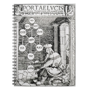 Jüdisches cabbalist, das ein sephiroth, Kopie Notizblock