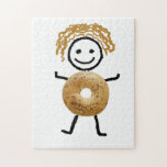 Jüdisches Geschenk-Bagel-Kinderpuzzlespiel<br><div class="desc">Dieses niedliche Bagelkinderplakat ist- Puzzlespiel 10 x 14 250. Niedlich für Chanukah.</div>