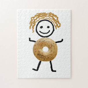 Jüdisches Geschenk-Bagel-Kinderpuzzlespiel