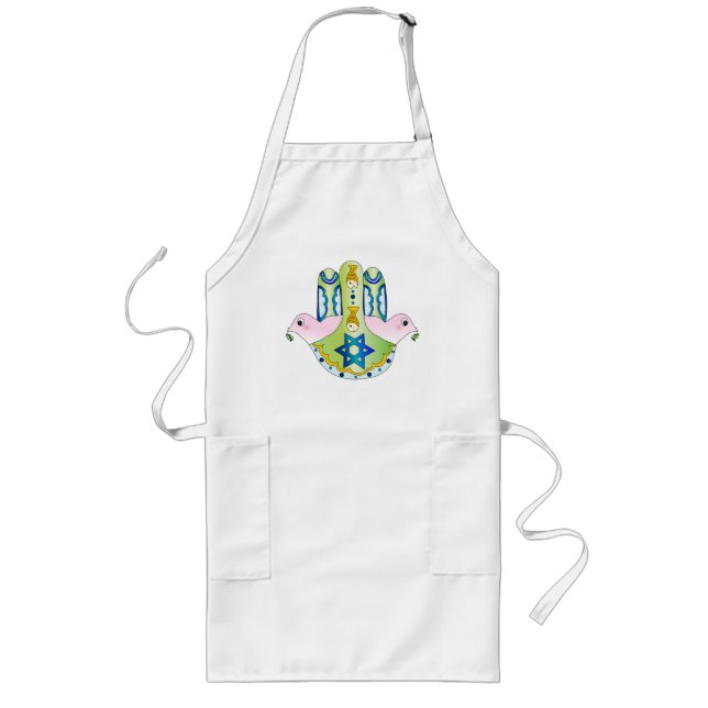 Jüdisches Hamsa Lange Schürze (Vorne)
