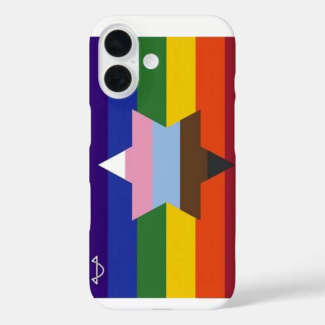 Jüdisches Inklusiv-Flag-Gehäuse iPhone 16 Hülle (Rückseite)
