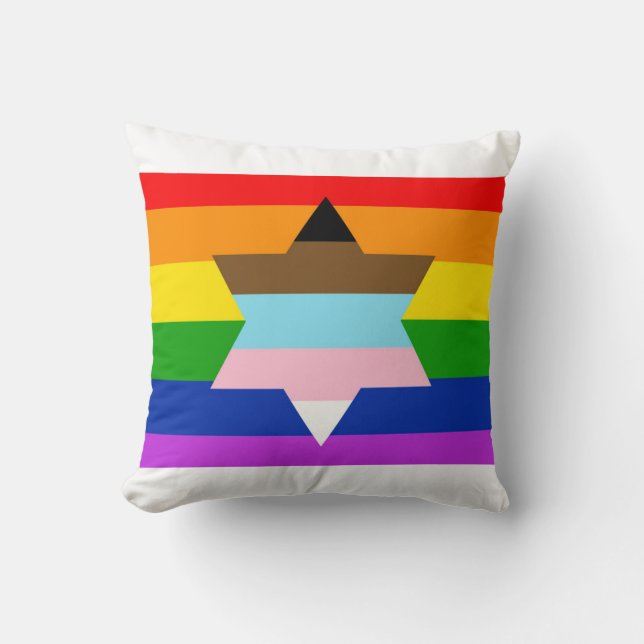 Jüdisches inklusives Flag-Kissen Kissen (Vorderseite)
