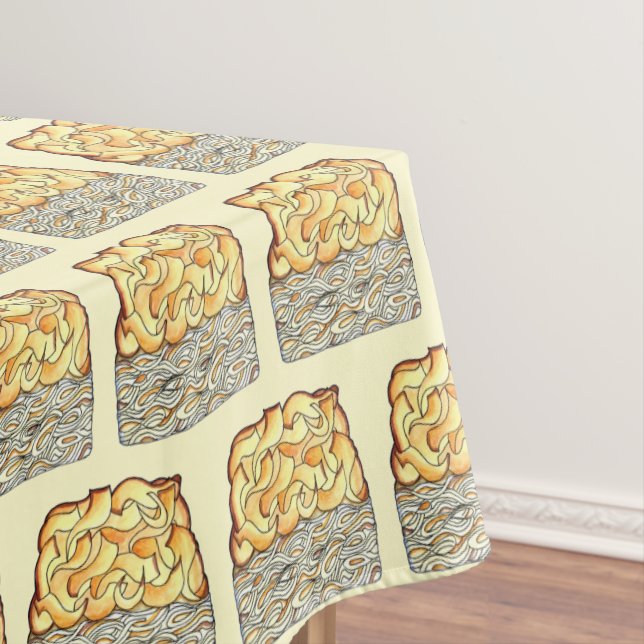 Jüdisches Kugel-Junge Noodle Casserole Tischdecke (Beispiel)