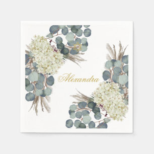 Jüdisches Mädchen-Baby-Benennung von Floral-Gold Serviette