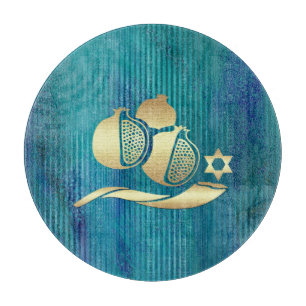 Jüdisches Neujahr   Rosh Hashanah Challah Board Schneidebrett