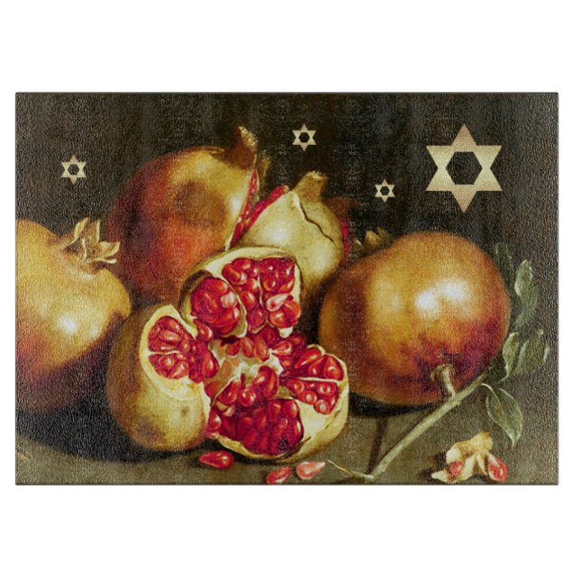 Jüdisches Neujahr | Rosh Hashanah Challah Board Schneidebrett (Vorderseite)