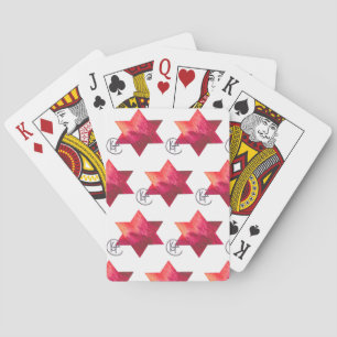 Jüdisches Star Heart of Fire Art Spielkarten