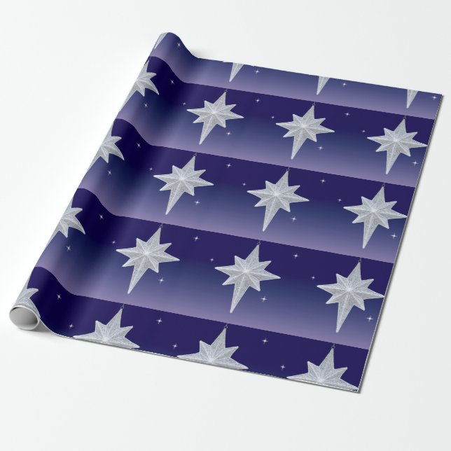Jüdisches Star-Wrapping-Papier Geschenkpapier (Ungerollt)