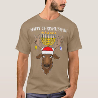 Jüdisches Weihnachtsrentier Frohes Chrismukkah T-Shirt