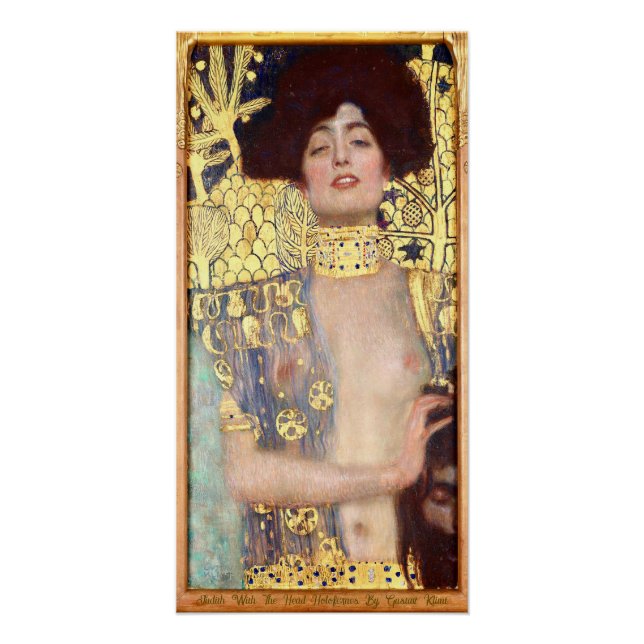 Judith mit Kopf Holofernes von Gustav Klimt Poster (Vorderseite)