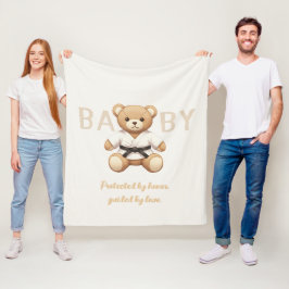 Judo Black Belt Bear Baby Shower Collection Fleecedecke