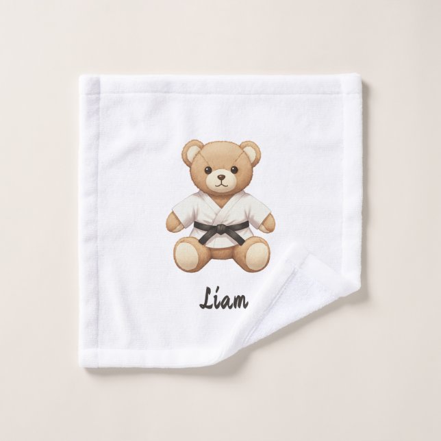 Judo Black Belt Teddy – Perfect Gift for Judo (Gant de toilette)