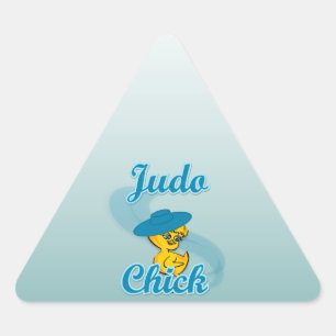 Judo Chick #3 Dreieckiger Aufkleber