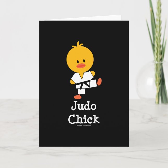 Judo Chick Grußkarten Karte (Vorderseite)