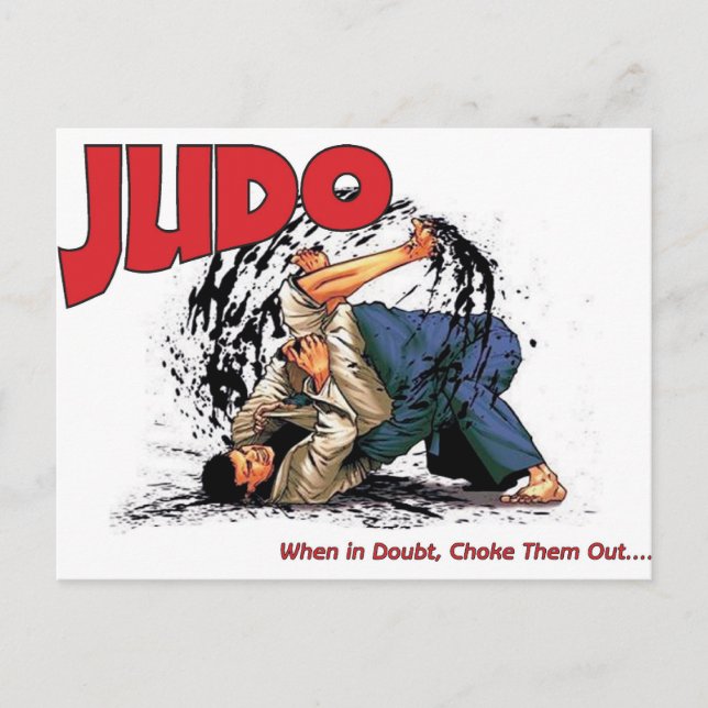 Judo Choke Out Postkarte (Vorderseite)