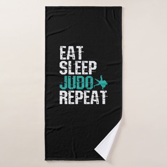 Judo Eat Sleep Judo Repeat (Serviette de bain)