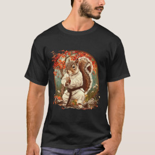 Judo Eichhörnchen Herbst Baum Taekwondo Kampfsport T-Shirt