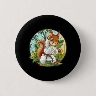 Judo Eichhörnchen Natur Kampfsport Kickboxen Button