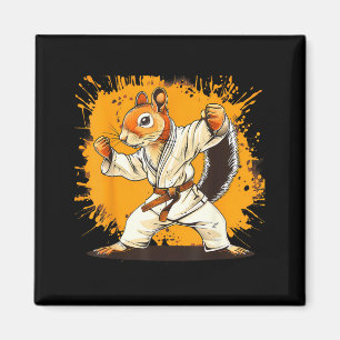 Judo Eichhörnchen Wasserfarbe Taekwondo Karate MMA Magnet