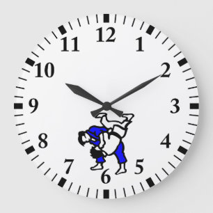 Judo Große Wanduhr