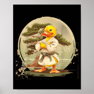 Judo-Gummiente Natur-Kickboxen Taekwondo Poster