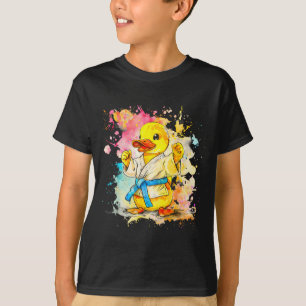 Judo-Gummiente Natur-Kickboxen Taekwondo T-Shirt