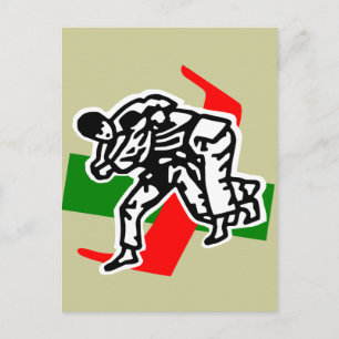 Judo ju jitsu postkarte