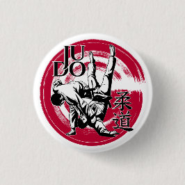 Judo Kanji and Rising Sun Throw  Button