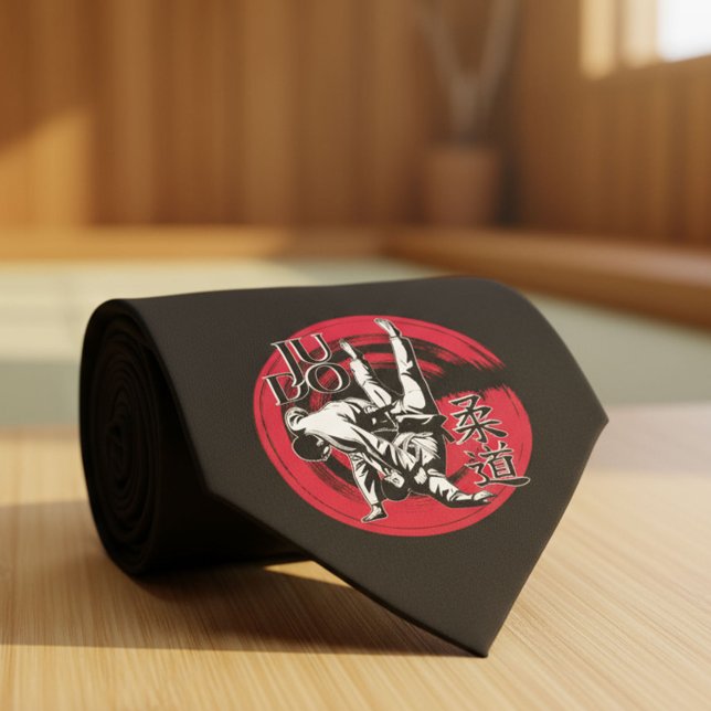 Judo Kanji and Rising Sun Throw  Krawatte (Von Creator hochgeladen)
