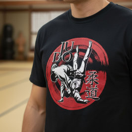 Judo Kanji and Rising Sun Throw - Martial Arts  T-Shirt
