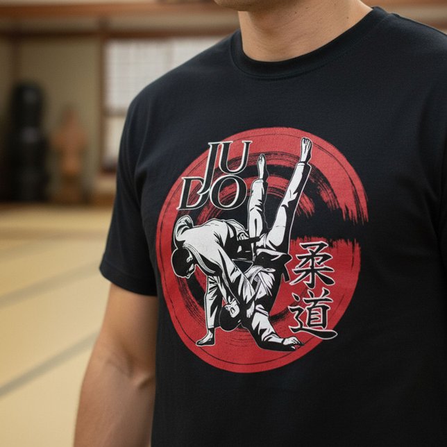 Judo Kanji and Rising Sun Throw - Martial Arts  T-Shirt (Von Creator hochgeladen)