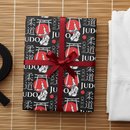 Judo Kanji, Judoka, Torii gates pattern Geschenkpapier