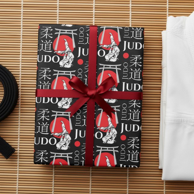 Judo Kanji, Judoka, Torii gates pattern Geschenkpapier (Von Creator hochgeladen)