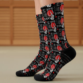 Judo Kanji, Judoka, Torii-Tore-Muster Socken