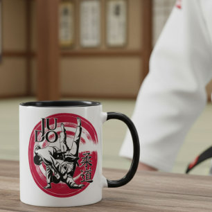 Judo Kanji und Rising Sun Throw - Kampfsport Tasse