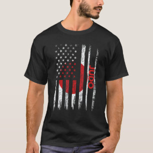 Judo Karate Kampfsporttraining Japanische Flagge T-Shirt