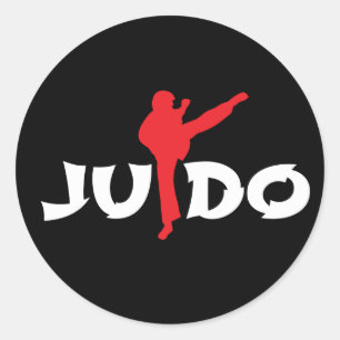Judo Kicks Martial Arts Kung Fu Japan - Geschenkid Runder Aufkleber