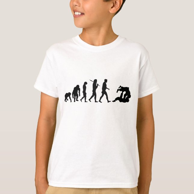 Judo-Kriegskünstler-schwarzer Gurt-EvolutionThrow T-Shirt (Vorderseite)