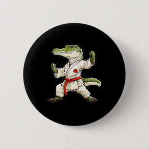 Judo Krokodil Natur Kickboxen Taekwondo Kampfsport Button
